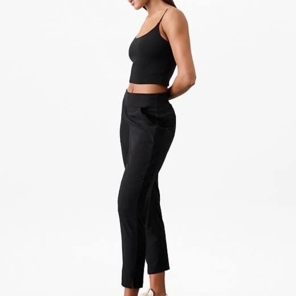Athleta Brooklyn Mid Rise Ankle Pant Black | Size 0